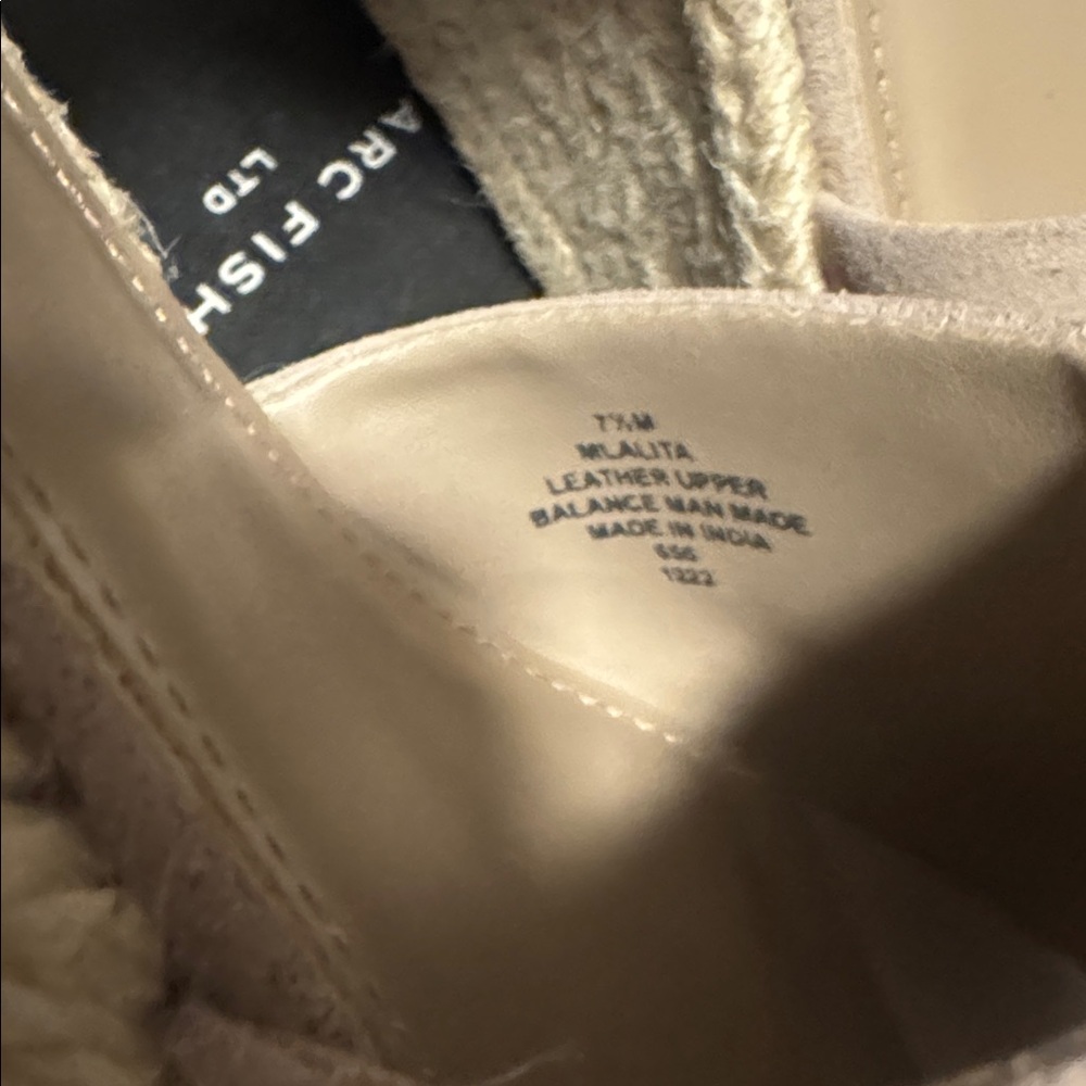 Marc Fisher Light Tan Wedge Sandals - Picture 7 of 8
